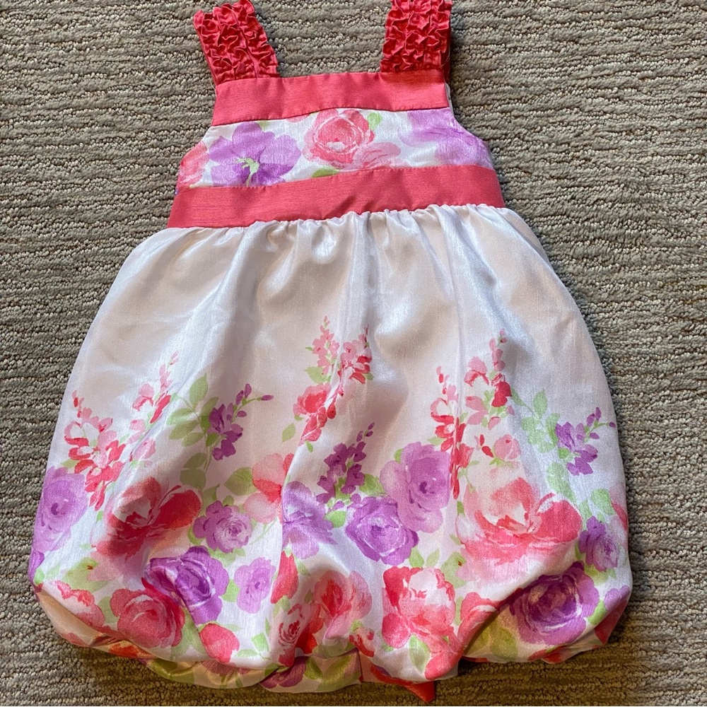 Rare Editions Floral‎ Dress with Bubble Hem size 2T